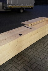 Alandroal Dekenkist-Opbergkist op wielen: Model Alandroal met een dubbele deksel