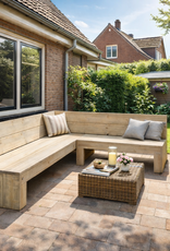 Kenna Hoekbank van steigerhout: Model Kenna