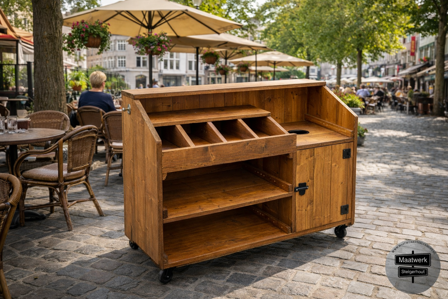 India Een verrijdbare Bestekwagen: Model India