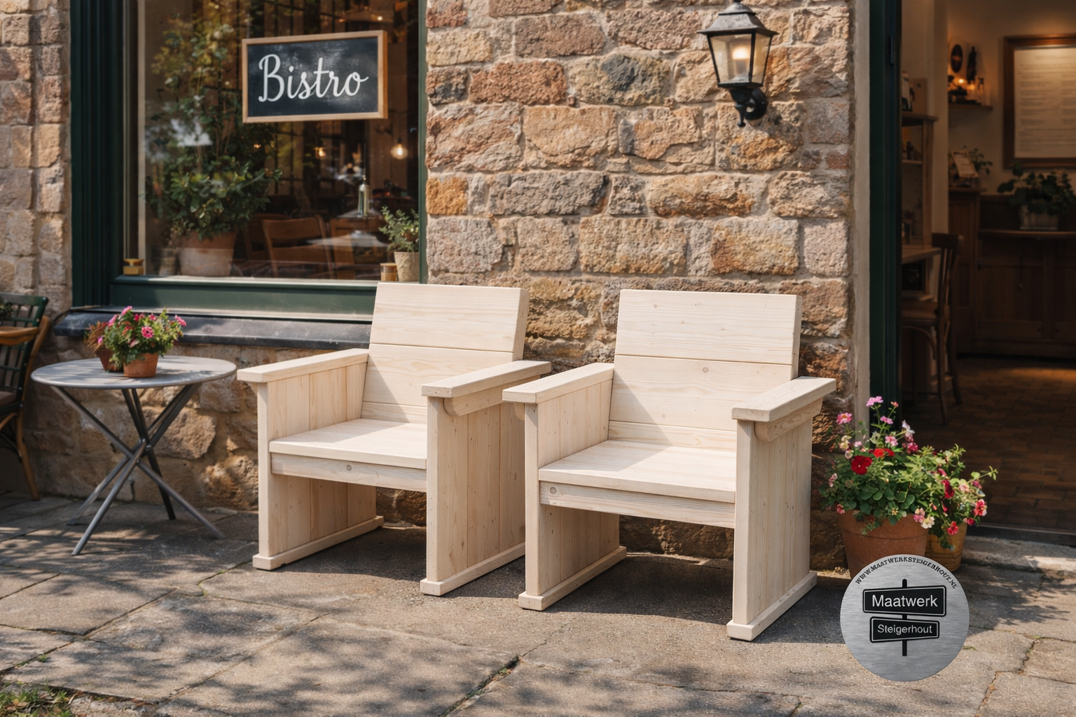 Toledo Stoel van steigerhout: Model Toledo