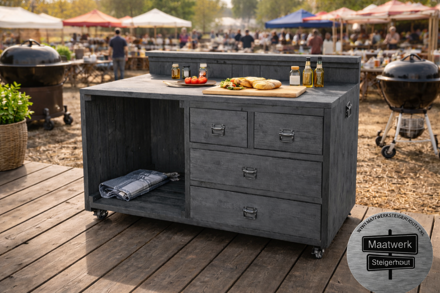 B. Boy Een verrijdbare Terraswagen: Model B. Boy