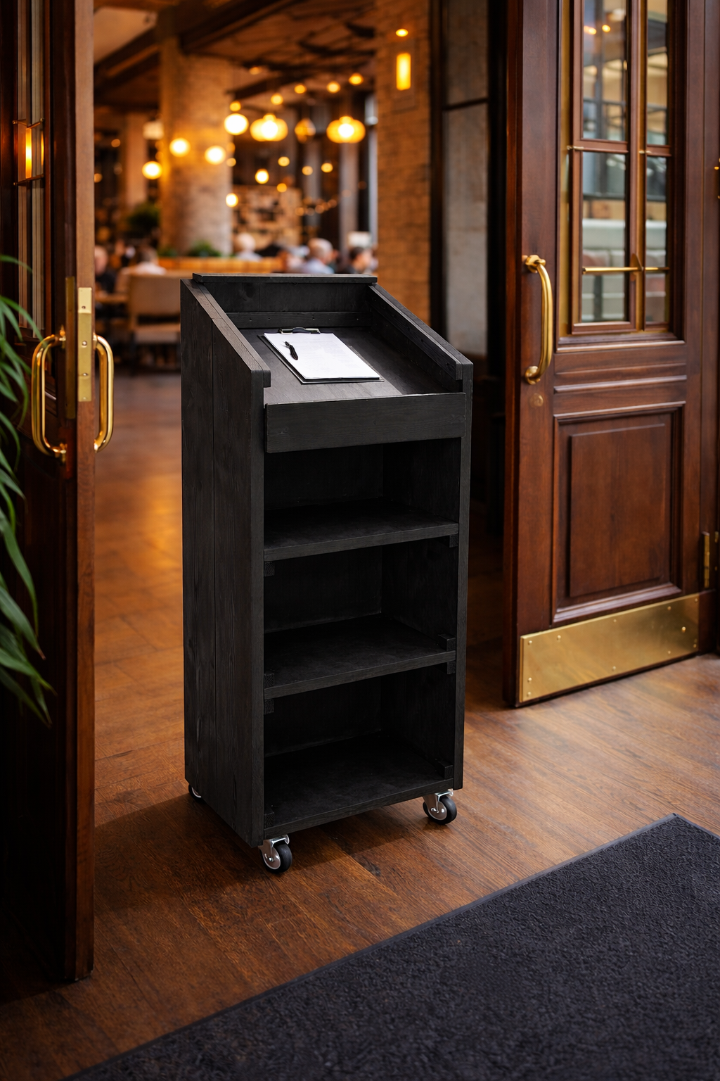 Orator Incheckbalie  op wielen:  Model Orator