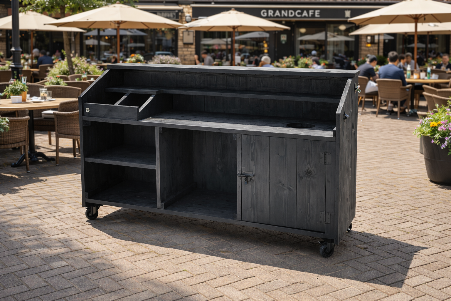 Black Een verrijdbare Bestekwagen - Servieswagen: Model  Black