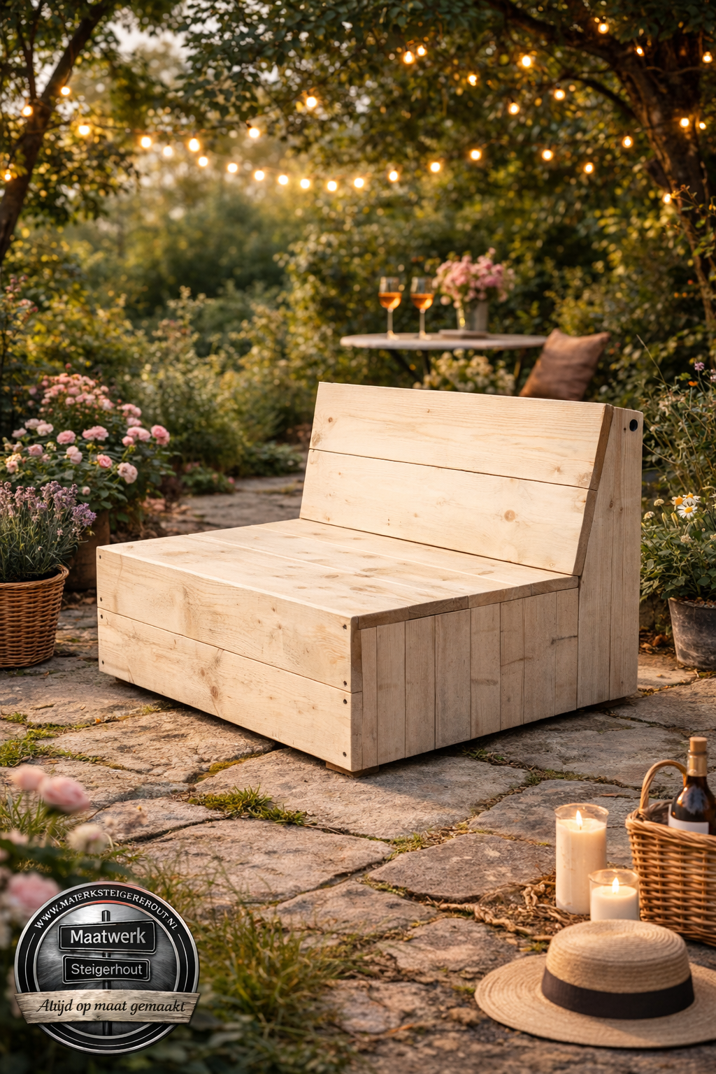 Love Loveseat van steigerhout: Model Love