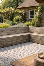 Beth Hoekbank van steigerhout: Model Beth