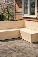 Beth Hoekbank van steigerhout:  Model Beth