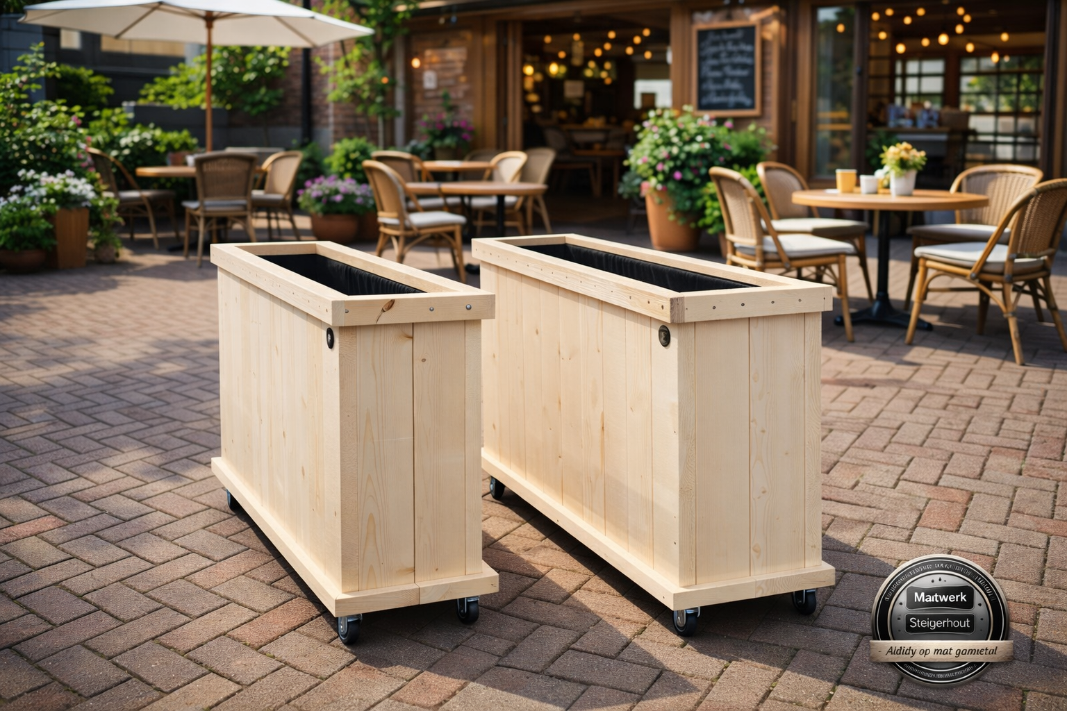 Up Plantenbak- Bloembak op wielen: Model Up