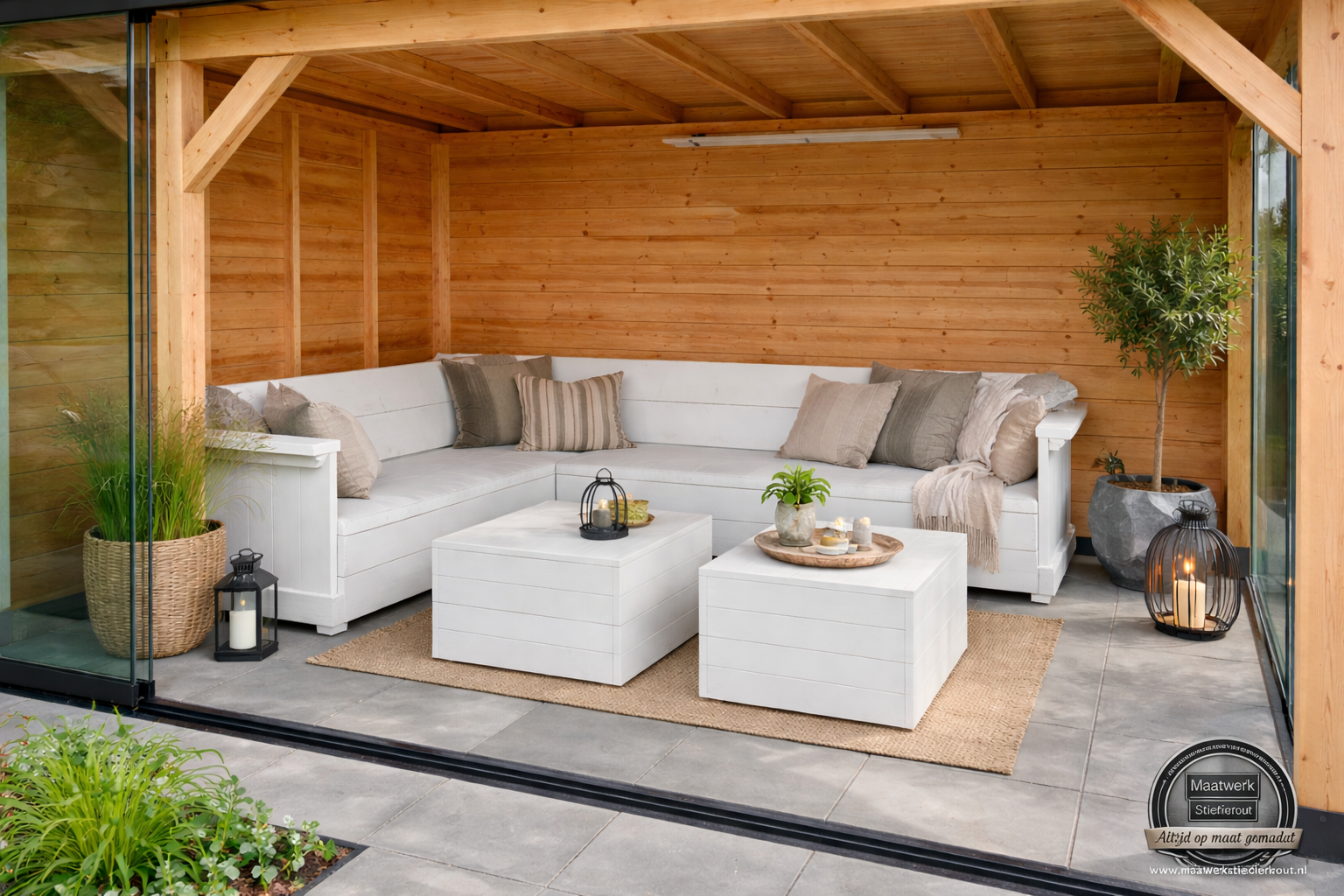 Hetty Hoekbank van steigerhout: Model Hetty