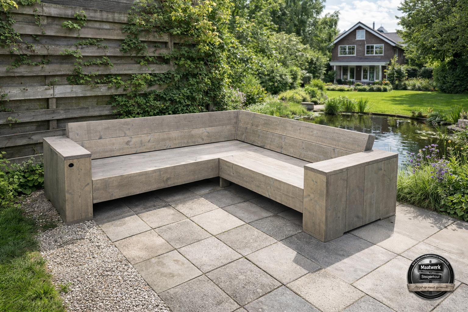Gunster Hoekbank van steigerhout: Model Gunster