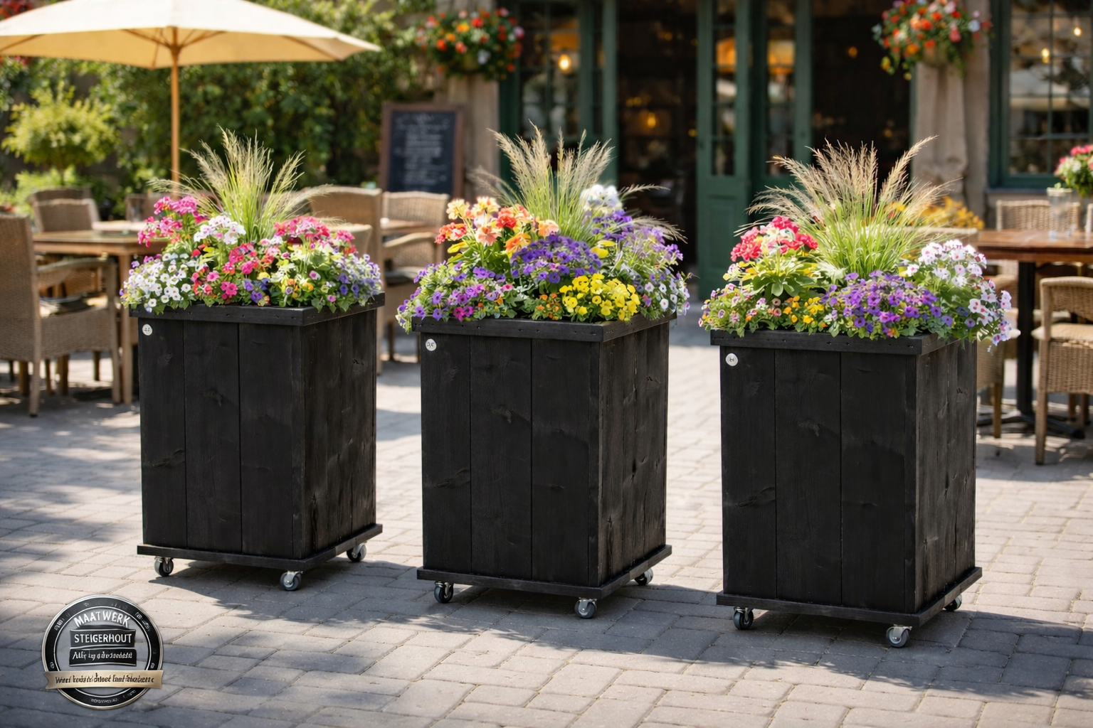 Oost Plantenbak- Bloembak op wielen: Model Oost XL