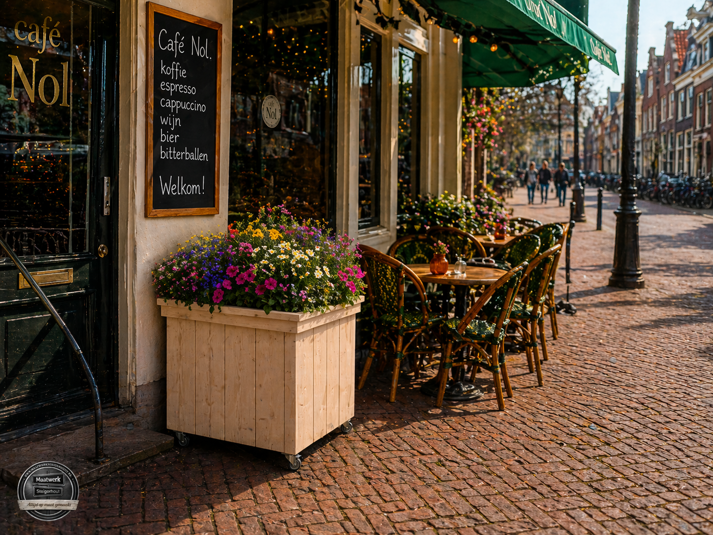 Deventer Plantenbak- Bloembak op wieltjes: Model Deventer