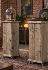 Jussi Verrijdbare Zuil / Pilaar / Sokkel van steigerhout: Model Jussi