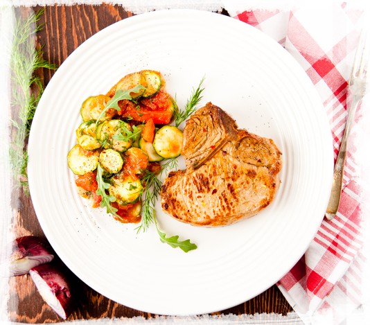 Gestoomde kip met zoete aardappel