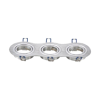 Aigostar Spot encastrable 3 voies inclinable pour lampes 12V-240V MR16 ou GU10 (50mm)