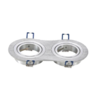 Aigostar 2-voudige Inbouwspot kantelbaar voor 12V-240V MR16 of GU10 lampen (50mm)