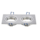 Aigostar 2-way recessed spotlight tiltable for 12V-240V MR16 or GU10 lamps (50mm) square Aluminum