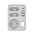 Prise murale triple avec 2 ports USB-C, 2 ports USB-A et interrupteur