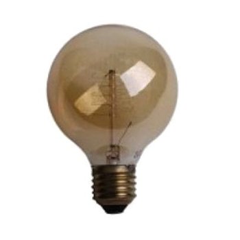 Lampe globe déco spirale 40W E27 230V G80 teinte or