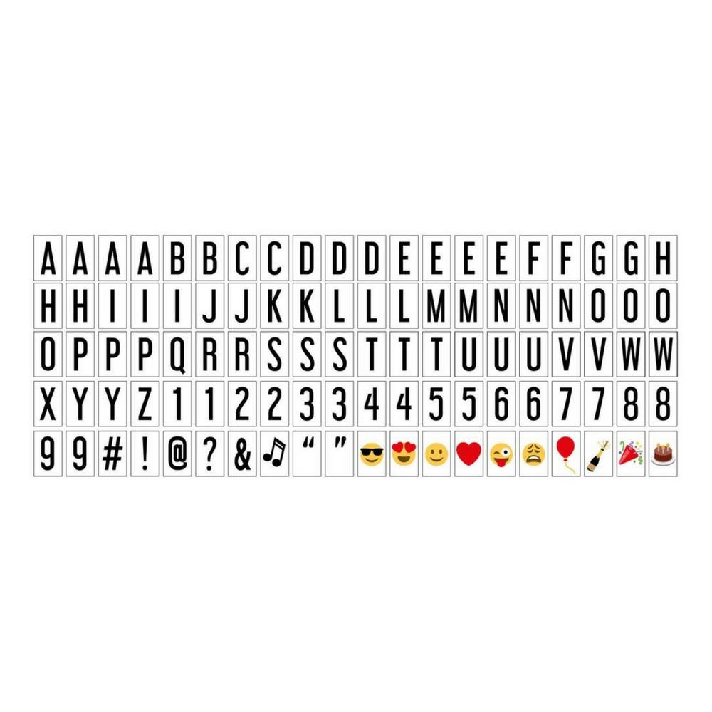 LIGHTBOX A4 Buchstaben Leuchtkasten in Schwarz mit Micro USB Input