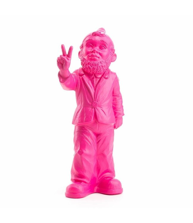 "Victory" Garden Gnome in Pink
