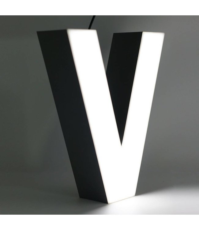 Silver Quizzy LED Letter V