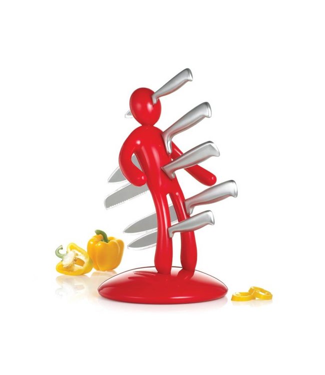 Knife Set in Red