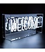 Neon "Welcome" Lightbox Sign