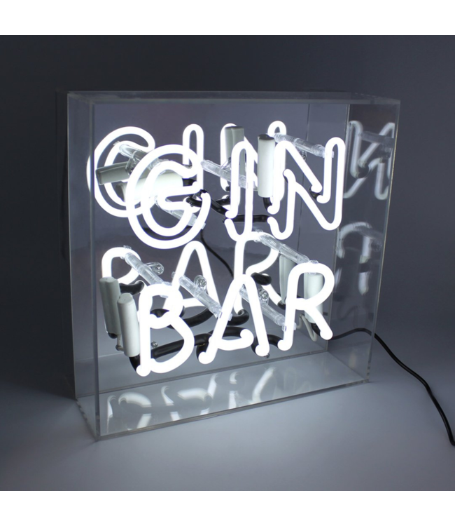 Neon "Gin Bar" Lightbox Sign