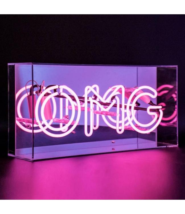 Neon "OMG" Lightbox Sign