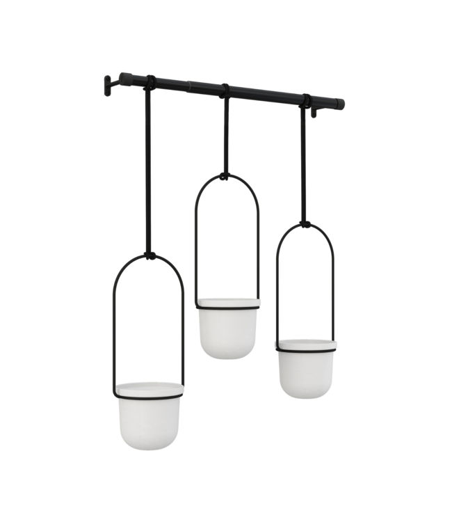 Hanging Planter 3-Set / Black & White