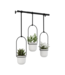 Hangende Bloempotten 3-set / Zwart & Wit