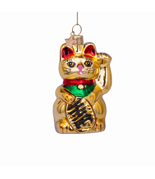 Lucky Cat Kerstversiering / Goud