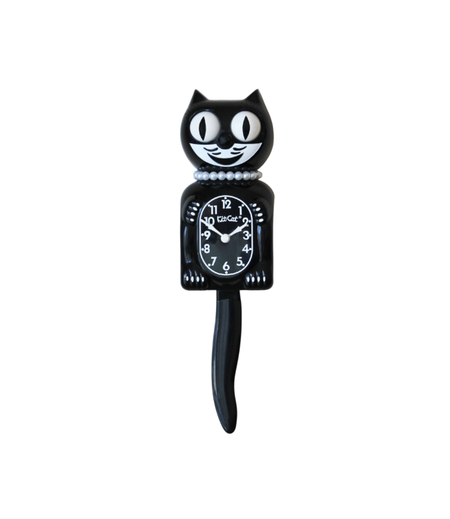 Kit-Cat "Lady" Wall Clock in Black