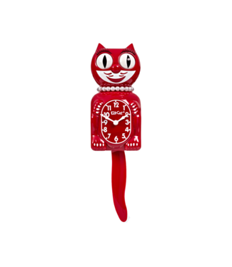 KIT-CAT Cat Wall "Lady" Clock / Red