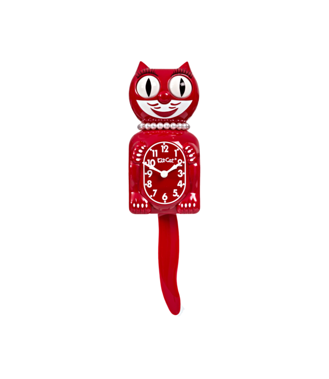 Kit-Cat "Lady" Wall Clock in Red