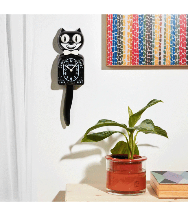 Klassieke KitCat wandklok in Zwart I LOVE DESIGN