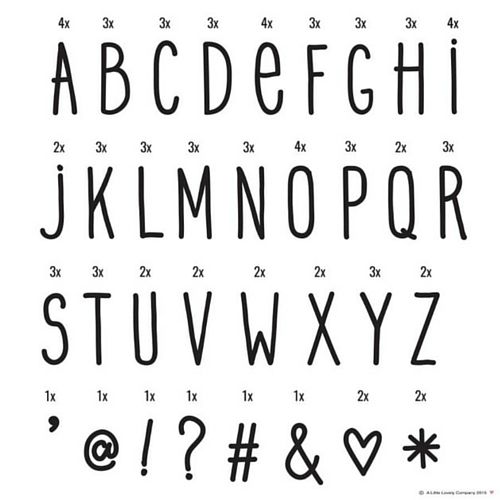 85 Hand gezeichneten Buchstaben für Lightbox-1
