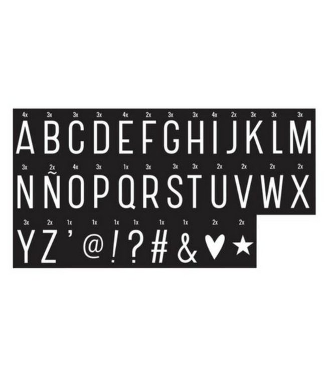 Lightbox 85 Monochrome Letters & Symbols for Lightbox