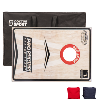 DOCTOR SPORT Pro Series CornholeKomplett - 120x60 cm mit 8 Bean Bags und Tragetasche - wirklich schönes Set aus echtem Holz