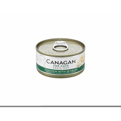 CANAGAN Kip met zeebaars 12x75gram