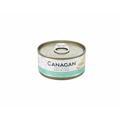 CANAGAN Kip met sardines 12x75gram