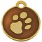 PET&ZOO GRAVEERPENNING ROND GROOT BEIGE POOTJE GOUD