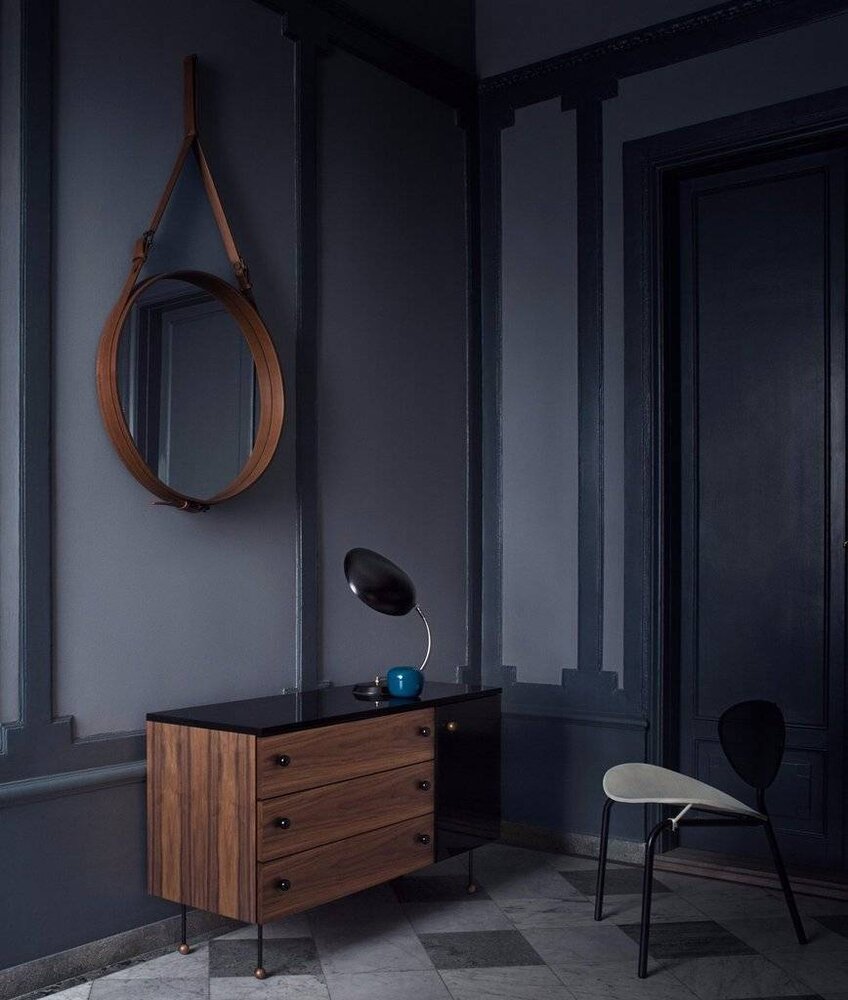 Gubi Miroir mural Adnet - Rond - Ø70 - Cuir Tan Gubi Miroir mural Adnet - Rond - Ø70 - Cuir Tan