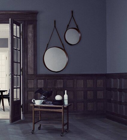 Gubi Wandspiegel Adnet - Rund - Ø45 - Hellbraunes Leder Gubi Wandspiegel Adnet - Rund - Ø45 - Hellbraunes Leder