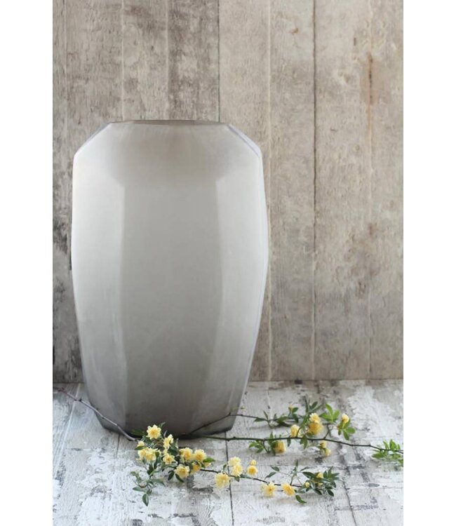 Guaxs Vase cubique haut | Gris fumé