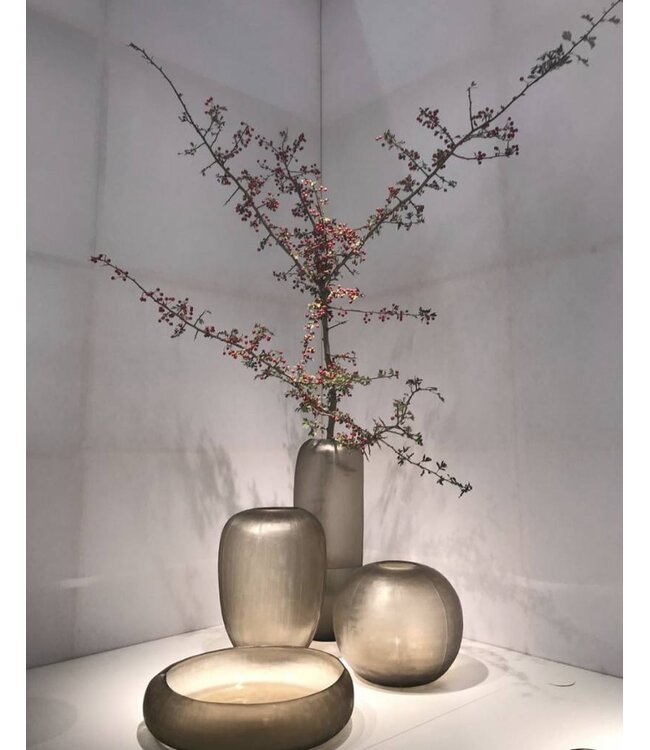 Guaxs Gobi Runde Vase | Rauchgrau