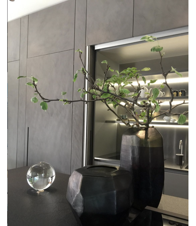 Guaxs Vaso Cubistico Alto | Indaco / Grigio fumo
