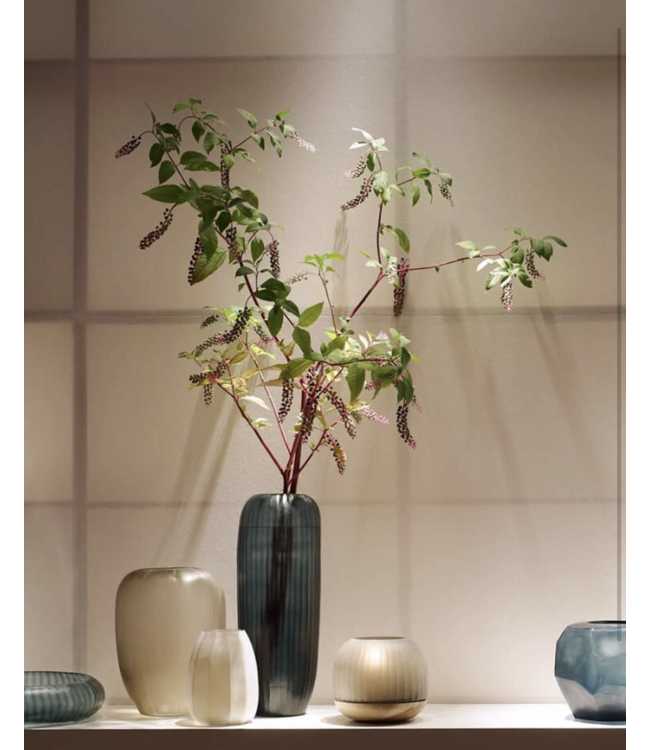 Guaxs Vase Gobi Høy | Havblå/Indigo