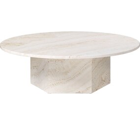 Gubi Mesa de centro Epic Redonda Ø110 | Travertino blanco Gubi Mesa de centro Epic Redonda Ø110 | Travertino blanco