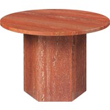 Gubi Table Basse Epic Ronde Ø60 | Travertin rouge
